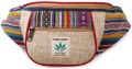 AIOG - Hemp Festival Waistpack Boho Hippie Waist Bag Hip Bum Running Belt Fanny Pack (Multi Color Stripe). 
