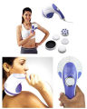 Electric Vibration Body Slimming Massager | Full-Body Relaxation & Toning | Multi-Function Handheld Massager with 4 Heads | Portable Rechargeable Relaxation Machine. 