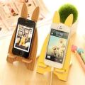 2Pcs Rabbit/Cat Wooden Mobile Phone Stand - Random Color. 
