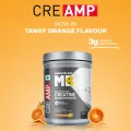 MuscleBlaze Creatine Monohydrate 320g Orange Flavor with CREAMP Micronized Powder for Muscle Building. 