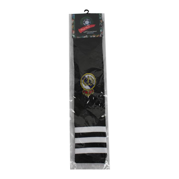 Black/White Real Madrid Soccer Long Socks For Men