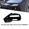 Left Bumper LED Foglight Cover 51118099731 for G05 X5 2018-2022 Driving Fog Lamp Lights Frame Replacement Parts. 