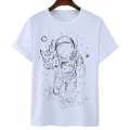 Cool Unique Astronaut Cotton Unisex Summer T-shirt. 
