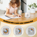 60-Minute Visual Timer with Night Light, Countdown Timer,Pomodoro Timer with Rainbow Pattern for Kids and Adults Easy Install White. 