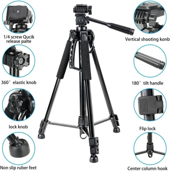 NeePho%20NP-8830%20Extendable%20Tripod%20with%20Remote%20Controller%20Black%20-%20Image%202