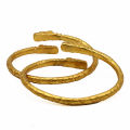 Gold Plated Panchadhatu Free Size Bala For Kids (Bundle of 2). 