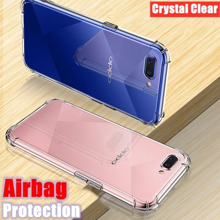lthmy for OPPO A3s CPH1803 CPH1853 Soft Gel Jelly Case Transparent Full Protective Anti-Scratch Resistant Back Cover Skin