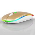 Wireless Rechargeable Mouse Dual Mode Slim Portable Mouse With LED Light Silent Mouse For Laptop Windows/Mac Computers. 