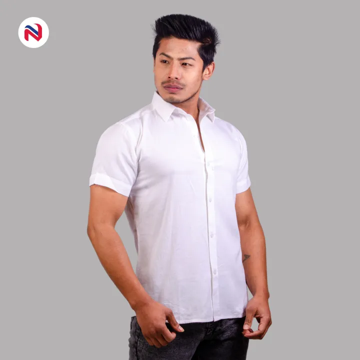 Nyptra%20White%20Half%20Sleeves%20Premium%20Cotton%20Shirt%20For%20Men%20-%20Fashion%20%7C%20Shirts%20For%20Men%20%7C%20Formal%20Shirts%20%7C%20Men's%20Wear%20%7C%20-%20Image%203