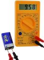 Digital Multimeter LCD AC DC Measuring Voltage Current for Home use. Campus Component Voltage Ampere Ohm Tester, Electronic Tester Yellow. 