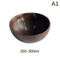 Natural Coconut Bowl Wooden Handmade Coconut Bowls for Eating Tableware Fork Spoon for Dessert Fruit Salad Mixing Rice Jessica. 