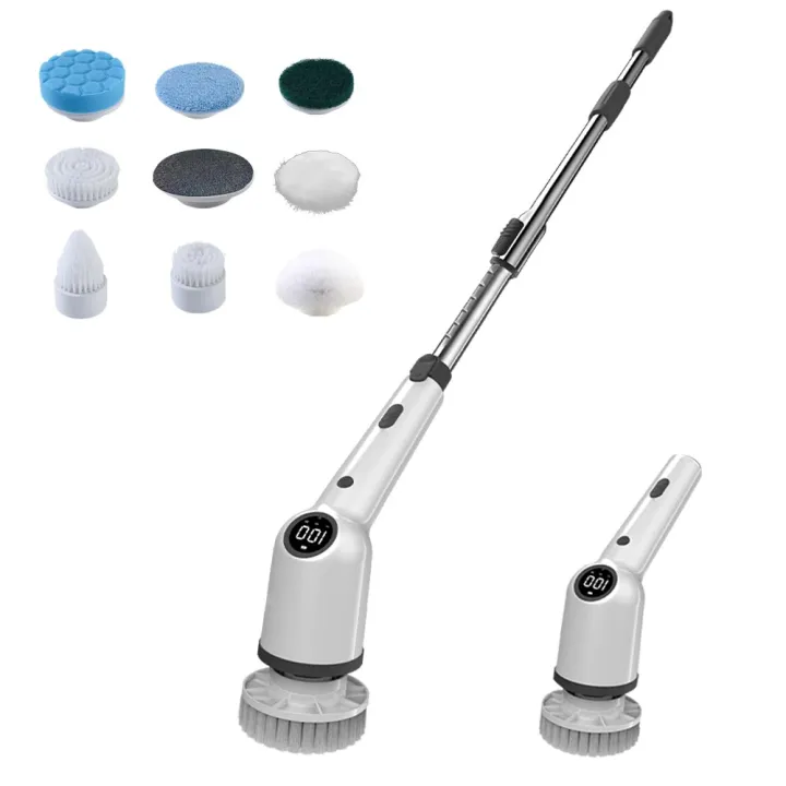 Cordless%20Electric%20Spin%20Scrubber%20360%20Degrees%203%20Speeds%20Power%20Cleaning%20Brush%20Scrubber%20with%208%20Replaceable%20Brush%20Heads%20and%20Adjustable%20Extension%20Arm%20for%20Bathroom%20Floor%20Shower%20Bathtub%20Glass%20Car%20-%20Image%205