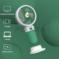 Cute Korean Design Mini Portable Fan with Lithium Rechargeable Battery | 3 Speed Mode | USB fan | USB Rechargeable. 