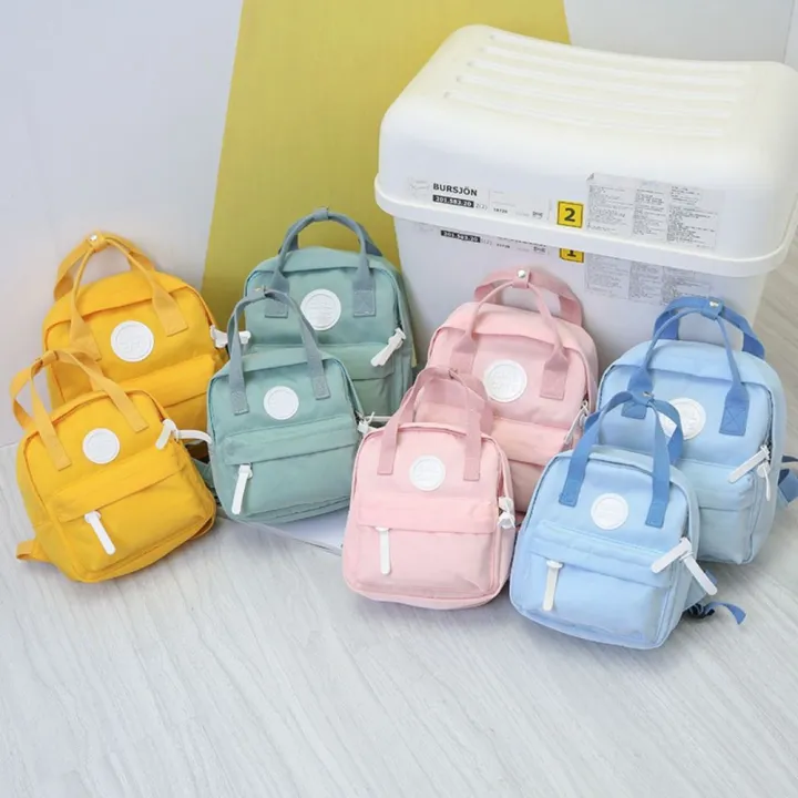 Portable%20Solid%20Color%20Parent-Child%20Backpack%20Canvas%20Zipper%20Mommy%20Bag%20Adjustable%20School%20Bag%20Women%20-%20Image%207