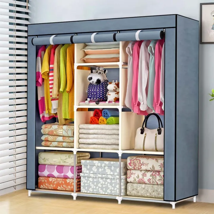Portable Elegant Foldable Cloth Wardrobe Queen Daraz (Color May Vary ...