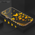 Dirty old Hontinga for OPPO A37 A37F NEO 9 Back Cover（Free Lanyard）Luxury 6D Plating Bargain price Golden Butterfly Side Pattern Case Soft Silicone Square Mobile Cover. 