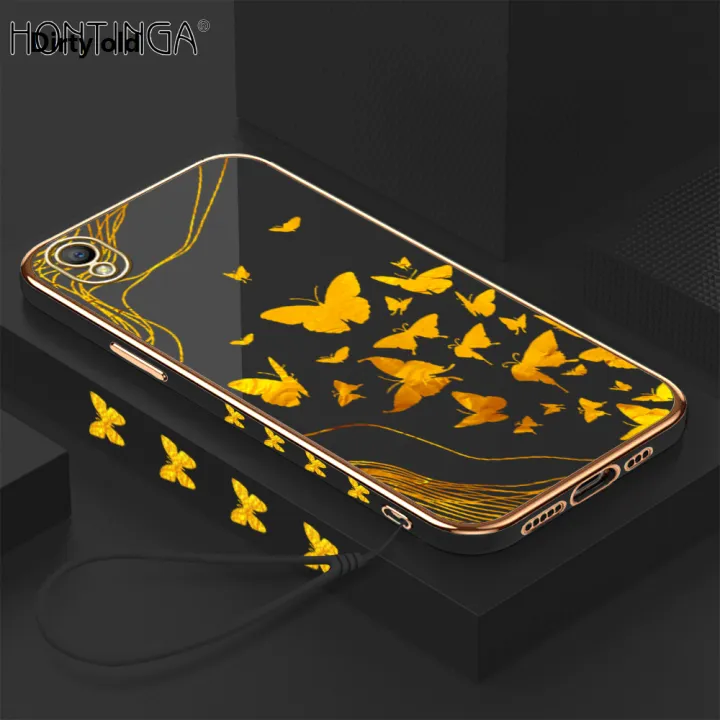 Dirty%20old%20Hontinga%20for%20OPPO%20A37%20A37F%20NEO%209%20Back%20Cover%EF%BC%88Free%20Lanyard%EF%BC%89Luxury%206D%20Plating%20Bargain%20price%20Golden%20Butterfly%20Side%20Pattern%20Case%20Soft%20Silicone%20Square%20Mobile%20Cover%20-%20Image%202