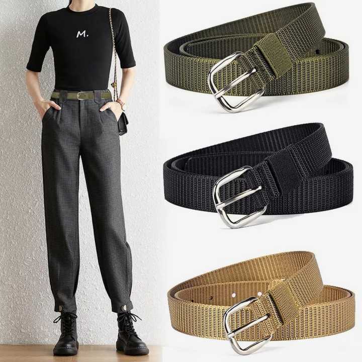 New Nylon Pin Buckle Belt Fashion Square Buckle For Women - Fashion | Belts For Women | Women'S Wear |