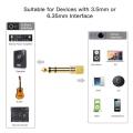 3.5mm to 6.35mm Gold-Plated Headphone Adapter for Stereo Audio, Durable Brass Copper. 