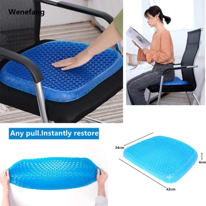 Wenefang%20Car%20Pillow%20Office%20Cooling%20Pad%20Egg%20Sitter%20Gel%20Flex%20New%20style%20Seat%20Cushion%20Soft%20Silicone%20Honeycomb%20Design%20-%20Image%206