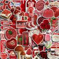 Artsy Home New Retro Red Aesthetic Sticker Pack for Laptops, Cellphones, and Journal - 25/50pcs. 