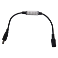 ARELENE 4X Low-Profile Inline Controller Mini 3 Key Dimmer Switch for LED Strip Light Black. 