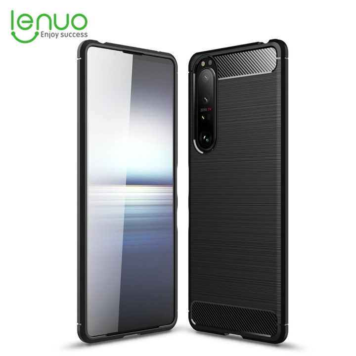 Lenuo%20for%20Sony%20Xperia%201%20III%20Case%20-%20Carbon%20Fiber%20Silicone%20Brushed%20Cell%20Phone%20TPU%20Back%20Cover%20-%20Image%203