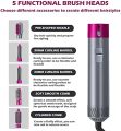 5In1 Hot Air Styler Electric Hot Air Brush Multifunctional Hair Comb Dryer Straightener Curler And Volumizer. 