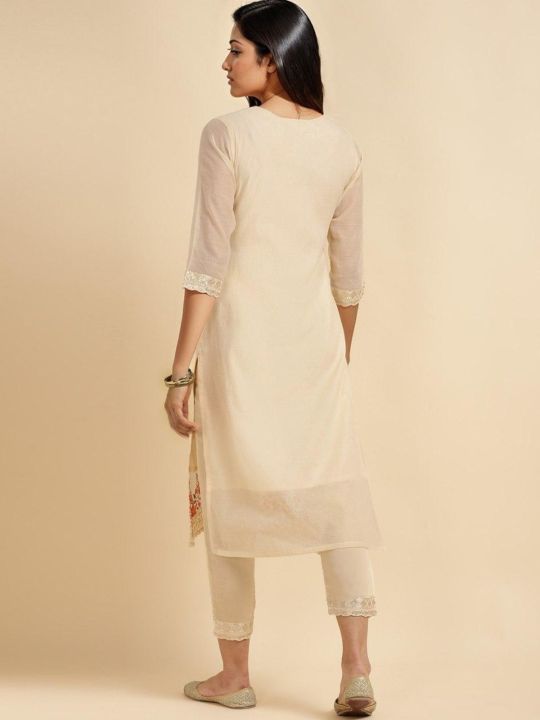 Kiva%20Chanderi%20Embroidered%20Calf%20Length%20Straight%20Kurtha%20Suruwal%20for%20Women%20-%20Image%204