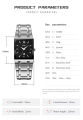 Skmei 9263 Stainless Steel Quartz Watche Big Needle Calendar Analogue Wristwatch. 