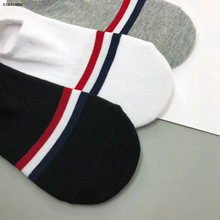 DISICHEN%20Fifty%20percent%20discount%20TB%20Men's%20Socks%20Breathable%20Fashion%20Luxury%20Brand%20Short%20Casual%20Summer%20Cotton%20Sports%20Cotton%20Socks%20Ankle%20Harajuku%20Grey%20Socks%201/6%20Pair%20-%20Image%203