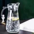 Deli Glass Water Jug with Lid Glass Pitcher Hot Water Jug Milk Carafe Glass Water Jug for Dining Table (Pack of 01) (Pitcher Glass JUG 1700ML). 