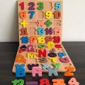 Vylon Wooden Alphabet Puzzle Board Children Baby Early Educational Wooden Puzzle Toys Color Numbers A To Z Letters Learning Wood Digital Board Best Gift,Colorful 3D Uppercase Lowercase ABC and Alphabet Number Puzzle Educational Early Learning Toy For Chil. 