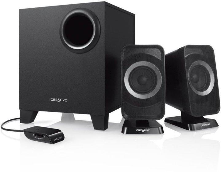 Creative T3150 2.1 Speaker System With Bluetooth- Aux Connectivity - (Black)