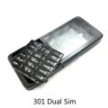 NEW Phone Housing Cover For Nokia 301 Mobile Phone Case card case battery Back Front Faceplate Frame cover. 