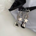 New style Cool Keychain Charming Female Trendy Pendant Star-shaped Guitar design Retro accessories for Daily wear Street fashion. 
