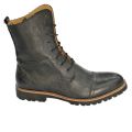 Black Long Leather Boots For Men. 