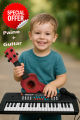 Combo Offer for Kids: 4-String Acoustic Guitar Toy And Mini Children's Electronic Piano - Educational Musical Instruments For Beginners. 