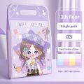 Cartoon Waterproof A4 File Folder 13 Pockets Classified Test Paper Storage Folder Multi-layer Large Capacity Envelope Folder. 