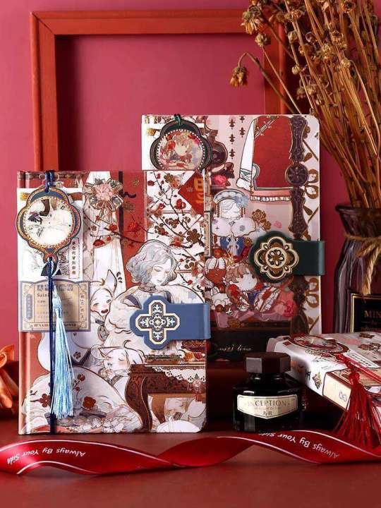 Shiguang%20Cultural%20and%20Ancient%20Heart%20High-Value%20Chinese%20Style%20Color%20Page%20Illustration%20Magnetic%20Notebook%20Creative%20Cute%20Girls%20Journal%20Cheap%20Student%20Diary%20Stationery%20-%20Image%202