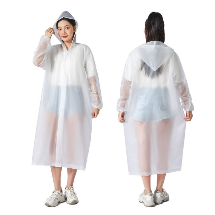 EVA%20Waterproof%20Reusable%20Transparent%20Hooded%20White%20%20Raincoat%20-%20Image%202
