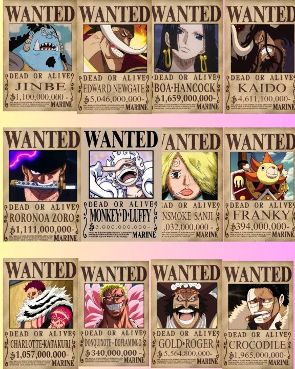 One%20Piece%20New%20Bounty%20A4%20Size%20Poster%2012%20pc%20Set,%20Anime%20Poster%20-%20Image%202