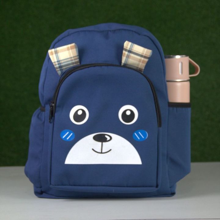 Blue Color Printed Cute Backpack for Women
