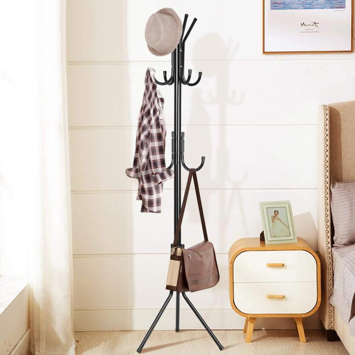 Coat%20Hanging%20Stand%20with%20Hooks%20Garment%20Hanger%20Shelf%20-%20Image%202
