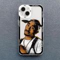 Rapper 2pac Singer Tupac Phone Case for Iphone 11 12 Mini 13 15 Pro Max 16 14 7 8 Plus X XS XR Soft Shockproof Back Cover Funda. 