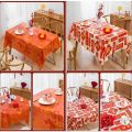 Durable Thickened Chinese New Year Table Cloth PEVA Oil-proof Tablecloth Waterproof Table Cover Home Decoration. 