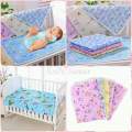 90 Cm. x 75 Cm. Waterproof Reusable Baby Urine Mat Cover Cotton Washable. 