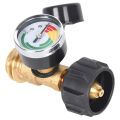 NAMUNY 1 Pack Propane Tank Gauge with POL Connection 5-100 LB Pressure Valve Propane Tank Pressure Test Instrument Tools. 