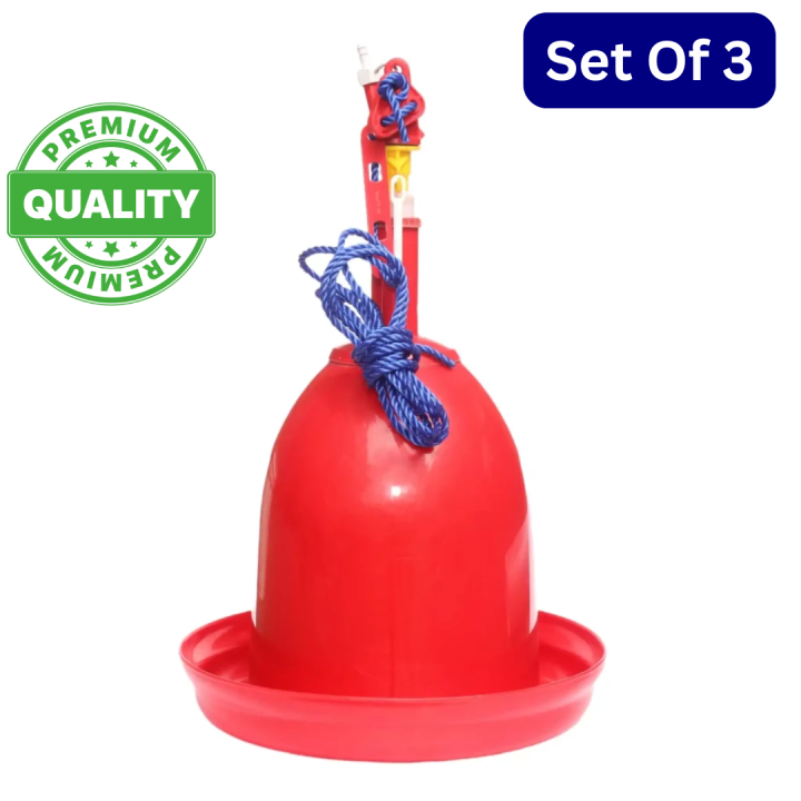 Set of 3 Heavy Duty Automatic Drinker For Poultry Farm