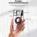 For iPhone 14 Pro Max 15 13 12 11 Magnetic Magsafe Plating Plain Phone Case Cover with Ring Holder. 